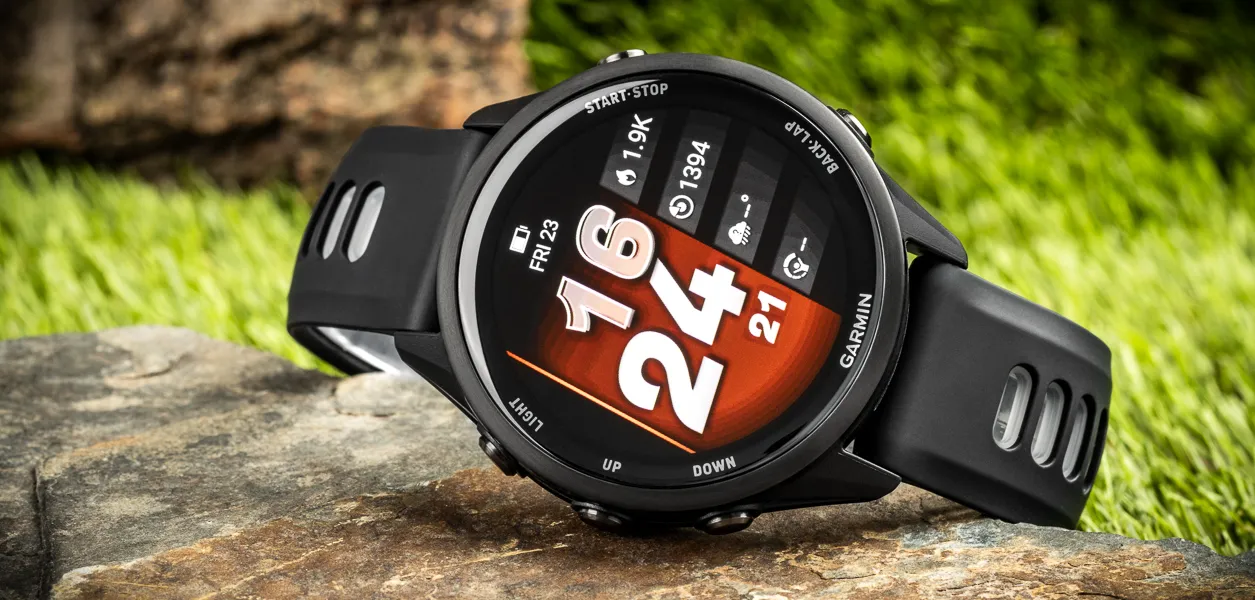 Смарт-часы Garmin Forerunner 970 Soft Gold Titanium w. French Gray C. and French Gray/T. Indigo Band (010-02969-02/12) | Фото 1
