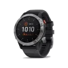 Смарт-годинник Garmin Fenix 6 Solar Silver with black band (010-02410-00)