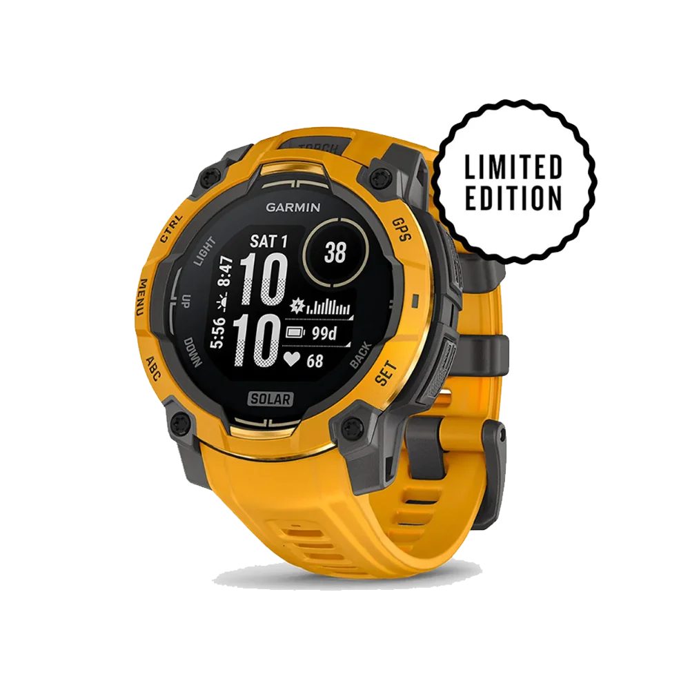 Смарт-годинник Garmin Instinct 3 45mm Solar Sunburst with Sunburst/Gray Band (010-02934-02)