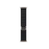 Ремінець Apple Black Alpine Loop - Natural Titanium Finish для Watch 44/45/46/49mm - Large (MFTG4)