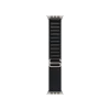 Ремінець Apple Black Alpine Loop - Natural Titanium Finish для Watch 44/45/46/49mm - Small (MFTE4)