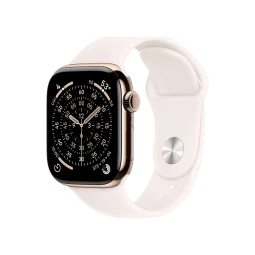 Смарт-годинник Apple Watch Series 11 GPS + Cellular 42mm Gold Titanium Case w. Light Blush Sport Band - S/M (MF8W4)