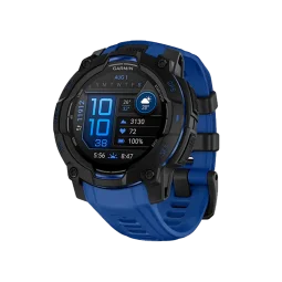 Смарт-годинник Garmin Instinct 3 45mm AMOLED Black with Blue Band (010-02936-03)