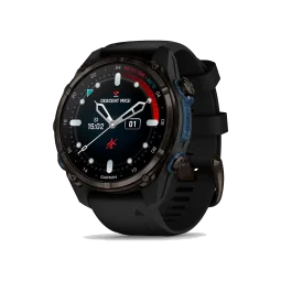 Смарт-часы Garmin Descent Mk3i – 43 mm Carbon Gray DLC Titanium w. Black Silicone Band (010-02753-10/11)