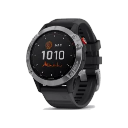 Смарт-часы Garmin Fenix 6 Solar Silver with black band (010-02410-00)