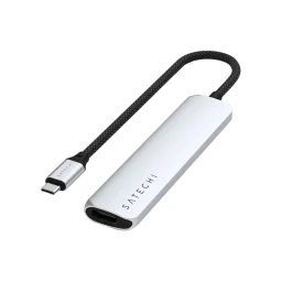 Мультипортовый адаптер Satechi 6-in-1 USB-C Slim Multiport Adapter 4K Silver (ST-P6SS)