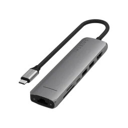 Мультипортовый адаптер Satechi 7 in 1 USB-C Slim Multiport Adapter Space Grey (ST-P7SM)