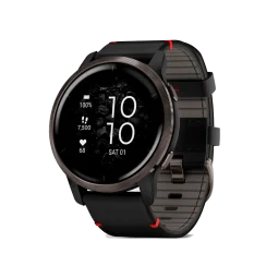 Смарт-часы Garmin Venu 2 Slate with Black Leather Band (010-02430-21)
