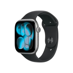 Смарт-часы Apple Watch Series 11 GPS 46mm Space Gray Aluminum Case w. Black Sport Band - XL (MEW94+MXM53)