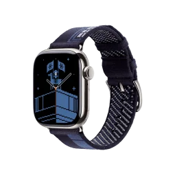 Смарт-часы Apple Watch Series 11 GPS + Cellular 42mm Silver Tit. Case w. Hermes Bleu Nuit Faubourg (MGKW4+MGHC4)