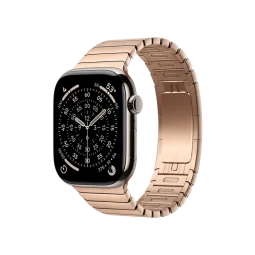 Смарт-часы Apple Watch Series 11 GPS + Cellular 46mm Natural Tit. Case w. Gold Link Bracelet (MFAY4+MXMH3)