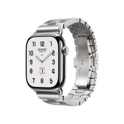 Смарт-часы Apple Watch Series 11 GPS + Cellular 46mm Silver Tit. Case w. Hermes Satine Grand H Fin (M) (MFC64+MXJX3)