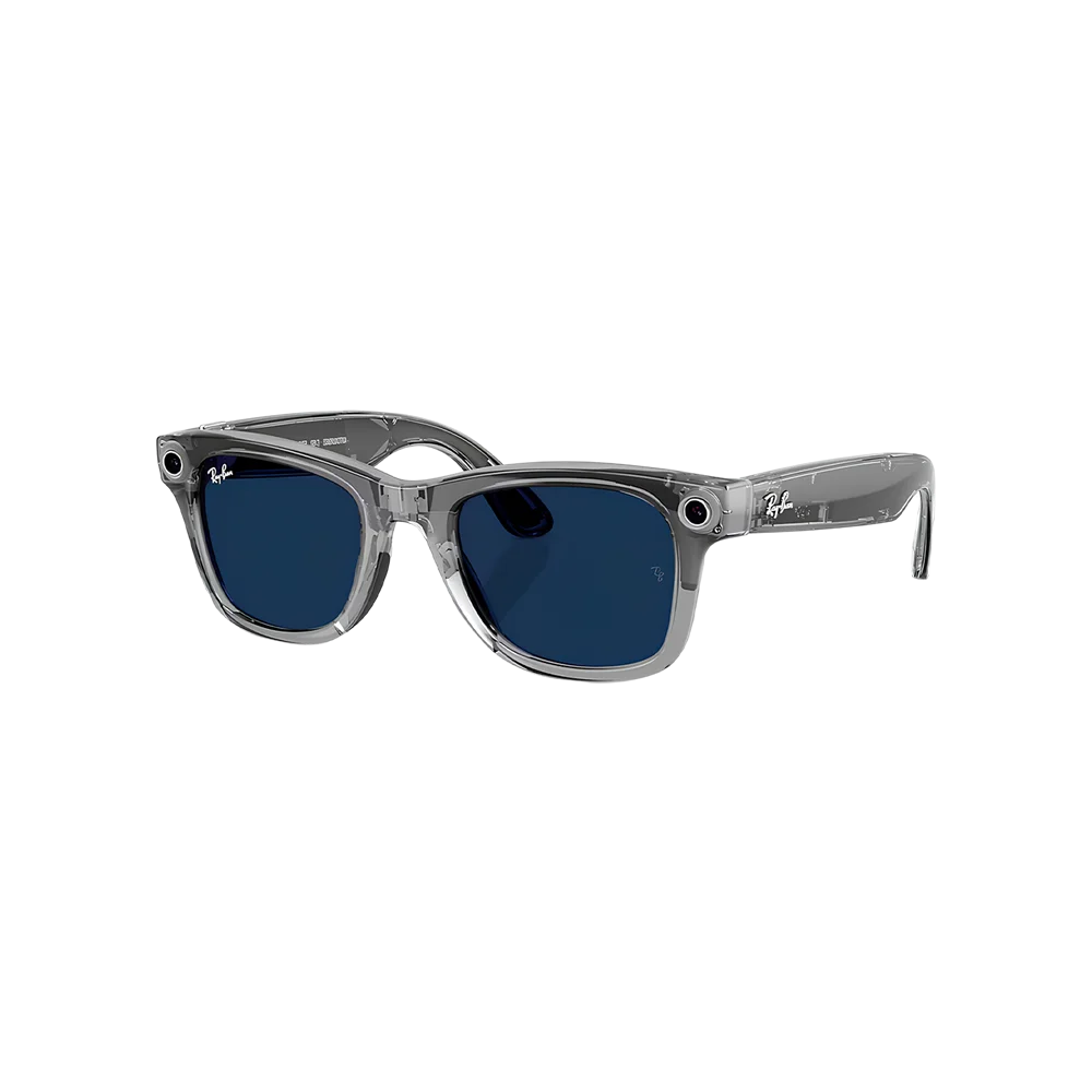Смарт-окуляри Ray-Ban Meta Wayfarer Gen 2 Standard Shiny Transparent Grey Frame/Clear Sapphire Lenses (RW4012 6840MF 50-22)