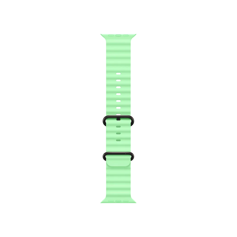 Ремінець для смарт-годинника Apple Ocean Band 44/45/46/49mm Neon Green/Black Titanium Finish