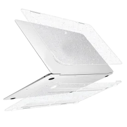 Чехол-накладка пластиковый Apple Macbook Air 13,6 HardShell Crystal glitter/прозорий з блискітками