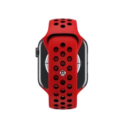 Ремінець для Apple Watch 38/40mm Sport Band Nike+ Copy Red black/червоно чорний