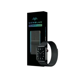 Ремешок для Apple Watch 44/45/46/49mm Milanese series Monblan Black/чорний