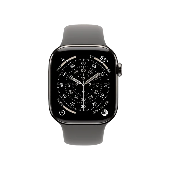 Смарт-часы Apple Watch Series 11 GPS + Cellular 46mm Natural Tit. Case w. Stone Gray Sport Band - M/L (MFCX4) | магазин Apple Grokholsky.com — Фото 2