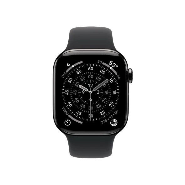 Смарт-годинник Apple Watch Series 11 GPS + Cellular 46mm Slate Tit. Case w. Black S. Band - M/L (MFD14) | магазин Apple Grokholsky.com — Фото 2