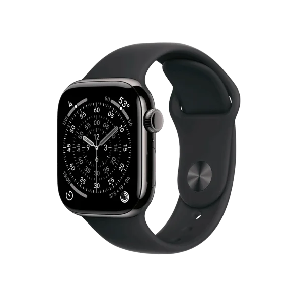 Смарт-годинник Apple Watch Series 11 GPS + Cellular 46mm Slate Tit. Case w. Black S. Band - M/L (MFD24) | магазин Apple Grokholsky.com — Фото 1