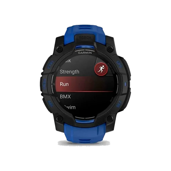 Смарт-часы Garmin Instinct 3 45mm AMOLED Black with Blue Band (010-02936-03) | магазин Apple Grokholsky.com — Фото 3