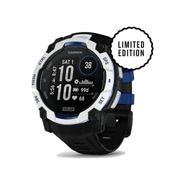 Смарт-часы Garmin Instinct 3 50mm Solar Whitestone with Black Band (010-02935-03) | магазин Apple Grokholsky.com — Фото 1