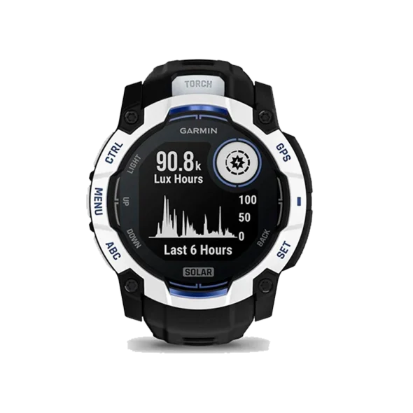 Смарт-часы Garmin Instinct 3 50mm Solar Whitestone with Black Band (010-02935-03) | магазин Apple Grokholsky.com — Фото 2