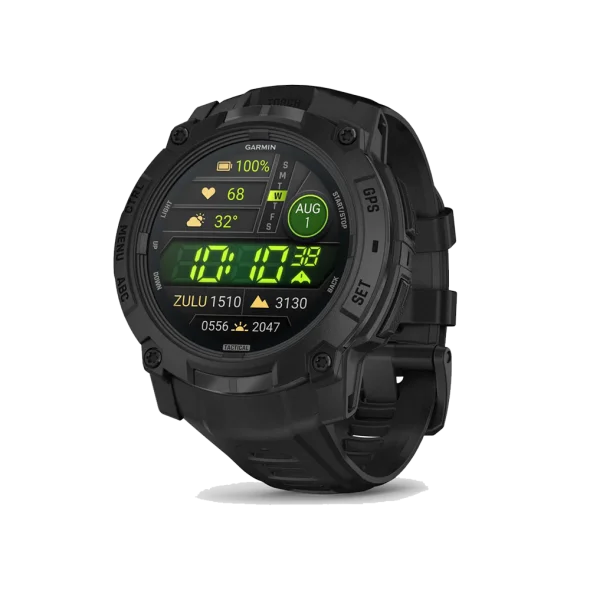 Смарт-годинник Garmin Instinct 3 50mm AMOLED Tactical Edition Black with Black Band (010-03020-50/90) | магазин Apple Grokholsky.com — Фото 1