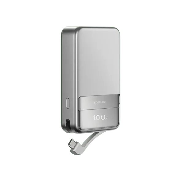 Зовнішній акумулятор (павербанк) EcoFlow RAPID Magnetic 10000mAh 65W Silver (EF-RAPID10000-EU) | магазин Apple Grokholsky.com — Фото 1