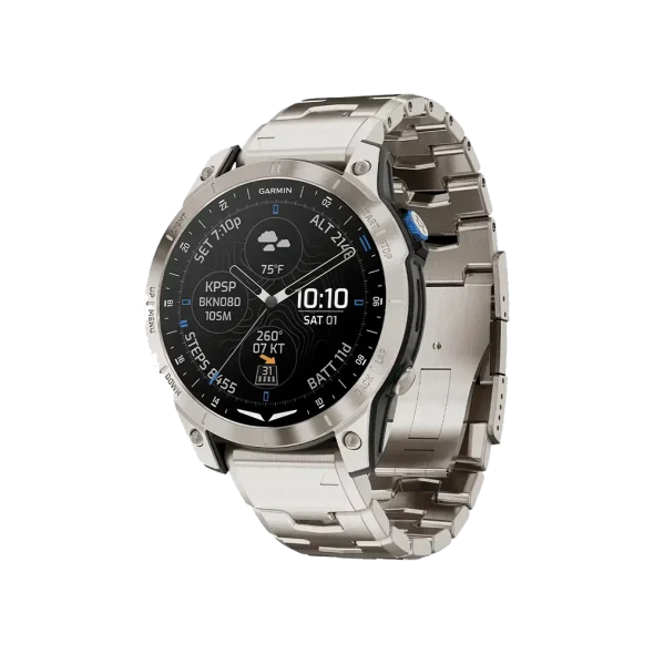 Смарт-годинник Garmin D2 Mach 1 Aviator Smartwatch with Vented Titanium Bracelet (010-02582-50/51) | магазин Apple Grokholsky.com — Фото 1