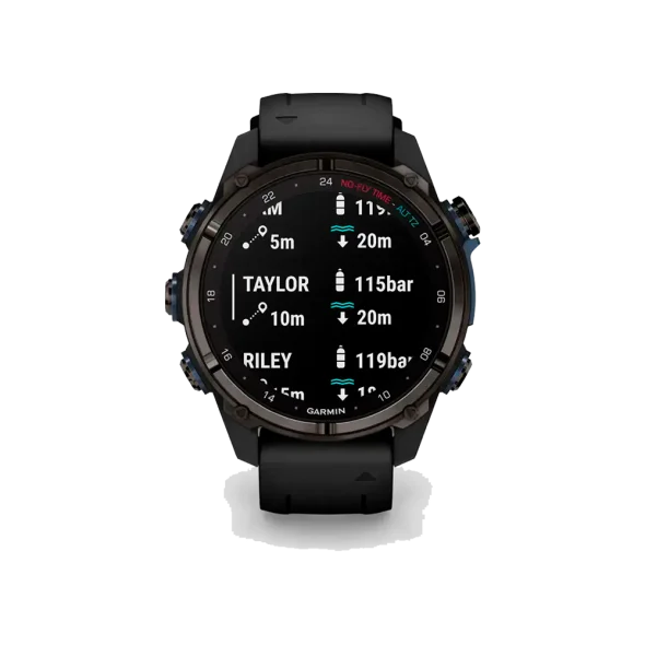 Смарт-часы Garmin Descent Mk3i – 43 mm Carbon Gray DLC Titanium w. Black Silicone Band (010-02753-10/11) | магазин Apple Grokholsky.com — Фото 3
