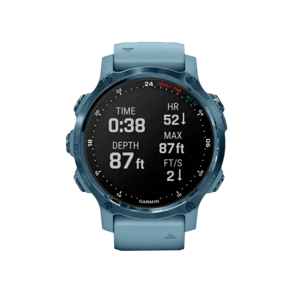 Смарт-годинник Garmin Descent Mk2S Mineral Blue with Sea Foam Silicone Band (010-02403-07/06) | магазин Apple Grokholsky.com — Фото 3