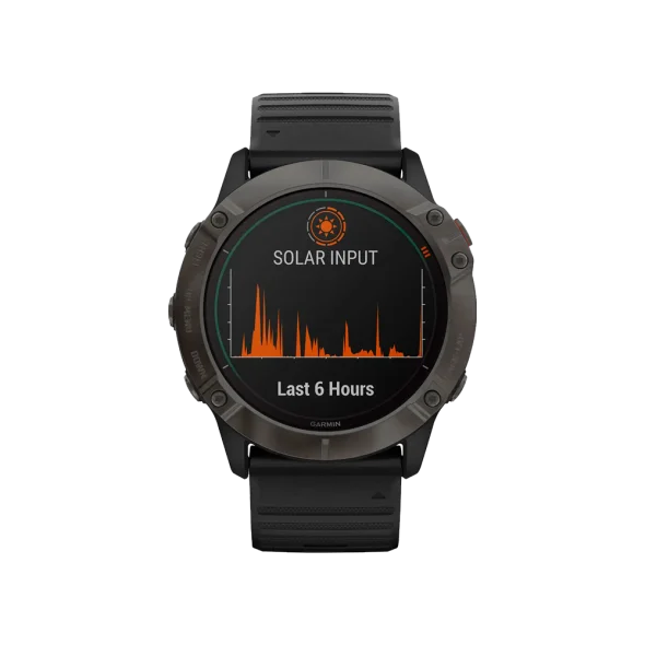 Смарт-часы Garmin Fenix 6X Pro Solar Titanium Carbon Grey DLC with Black Band (010-02157-21) | магазин Apple Grokholsky.com — Фото 3
