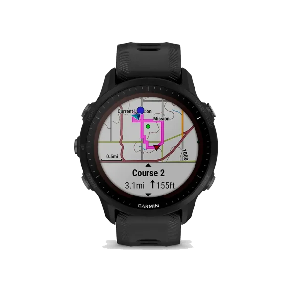 Смарт-часы Garmin Forerunner 955 Solar Black (010-02638-00/20/H0) | магазин Apple Grokholsky.com — Фото 3