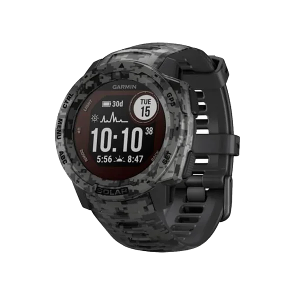 Смарт-часы Garmin Instinct Solar Graphite Camo (010-02293-05/010-02293-15) | магазин Apple Grokholsky.com — Фото 1