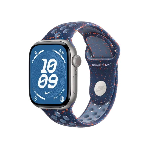 Смарт-годинник Apple Watch Series 11 GPS 42mm Space Grey Alu. Case w. Blue Ribbon Nike S. Band - M/L (MEW14 + MGAX4) | магазин Apple Grokholsky.com — Фото 1