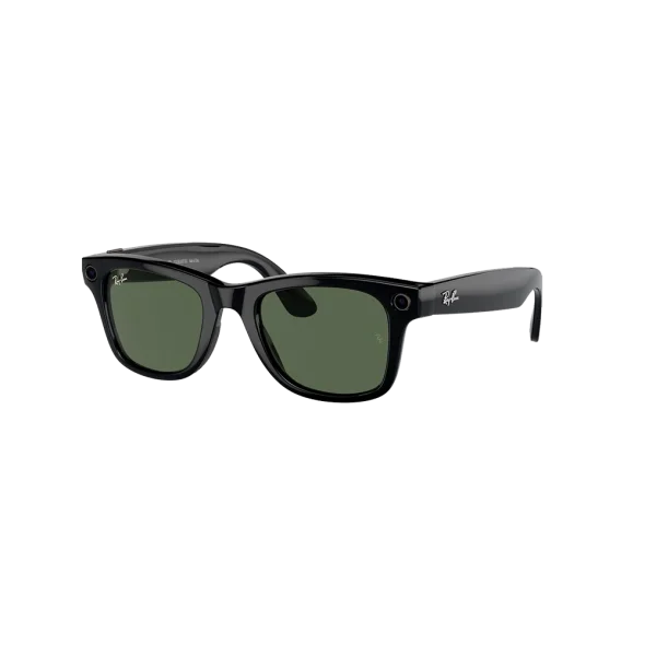 Смарт-окуляри Ray-Ban Meta Wayfarer Large Shiny Black / G-15 Green (RW4008 601/71 53-22) | магазин Apple Grokholsky.com — Фото 1