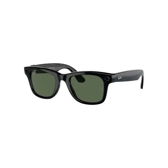 Смарт-очки Ray-Ban Meta Wayfarer Shiny Black Frame Green Lenses (RW4006 601/71 50-22) | магазин Apple Grokholsky.com — Фото 1