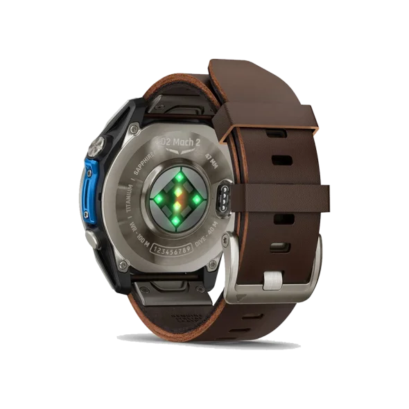 Смарт-годинник Garmin Fenix 8 47mm AMOLED Titanium with Oxford Brown Leather Band (010-02904-31) | магазин Apple Grokholsky.com — Фото 3