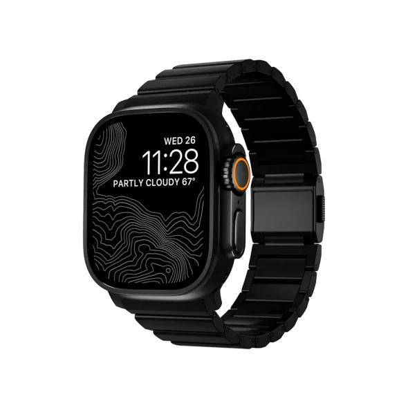Ремінець Nomad Titanium Band Black Hardware Black 46mm/49mm (NM1A41BXT0) | магазин Apple Grokholsky.com — Фото 2