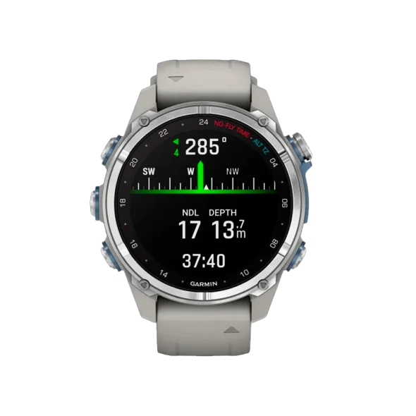 Смарт-часы Garmin Descent Mk3 43 mm Stainless Steel with Fog Gray Silicone Band (010-02753-04/03) | магазин Apple Grokholsky.com — Фото 3