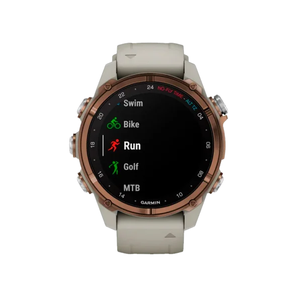 Смарт-часы Garmin Descen Mk3i – 43 mm Bronze PVD Titanium with French Gray Silicone Band (010-02753-13/14) | магазин Apple Grokholsky.com — Фото 3