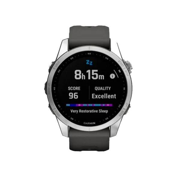 Смарт-часы Garmin Fenix 7S Silver with Graphite Band (010-02539-00/01) | магазин Apple Grokholsky.com — Фото 2