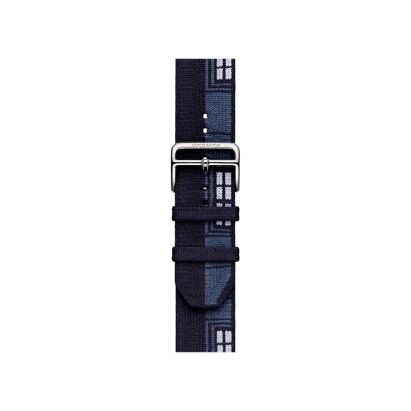Смарт-годинник Apple Watch Series 11 GPS + Cellular 42mm Silver Tit. Case w. Hermes Bleu Nuit Faubourg (MGKW4+MGHC4) | магазин Apple Grokholsky.com — Фото 2