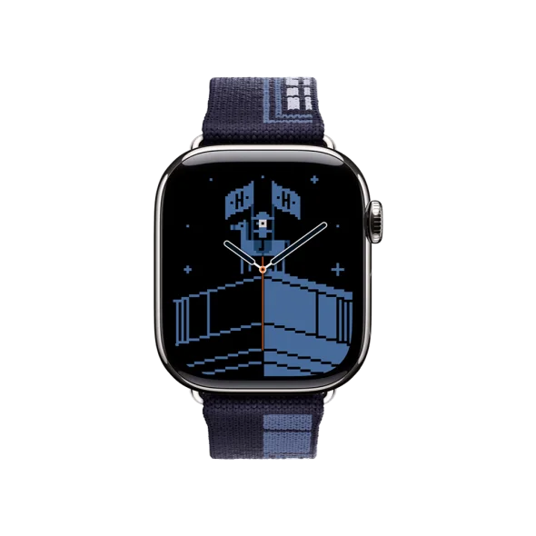 Смарт-годинник Apple Watch Series 11 GPS + Cellular 42mm Silver Tit. Case w. Hermes Bleu Nuit Faubourg (MGKW4+MGHC4) | магазин Apple Grokholsky.com — Фото 3