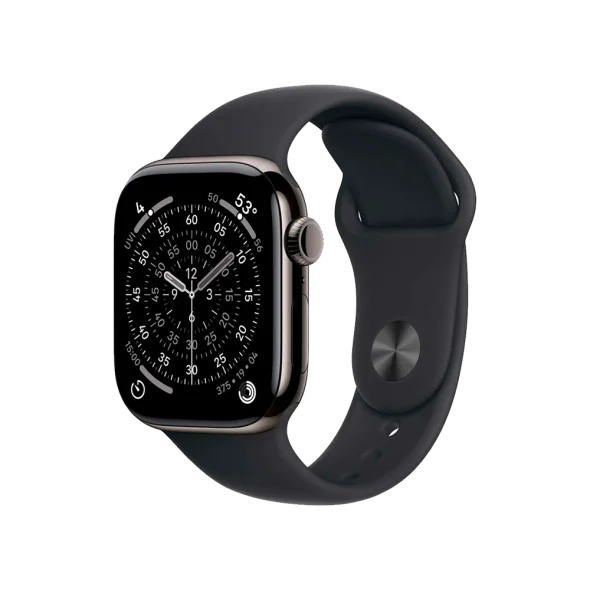 Смарт-годинник Apple Watch Series 11 GPS + Cellular 42mm Slate Titanium Case w. Black Sport Band - S/M (MF8R4) | магазин Apple Grokholsky.com — Фото 1