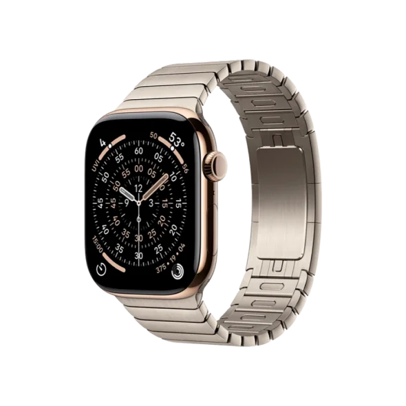 Смарт-годинник Apple Watch Series 11 GPS + Cellular 46mm Gold Tit. Case w. Natural Link Bracelet (MFC34+MXMF3) | магазин Apple Grokholsky.com — Фото 1