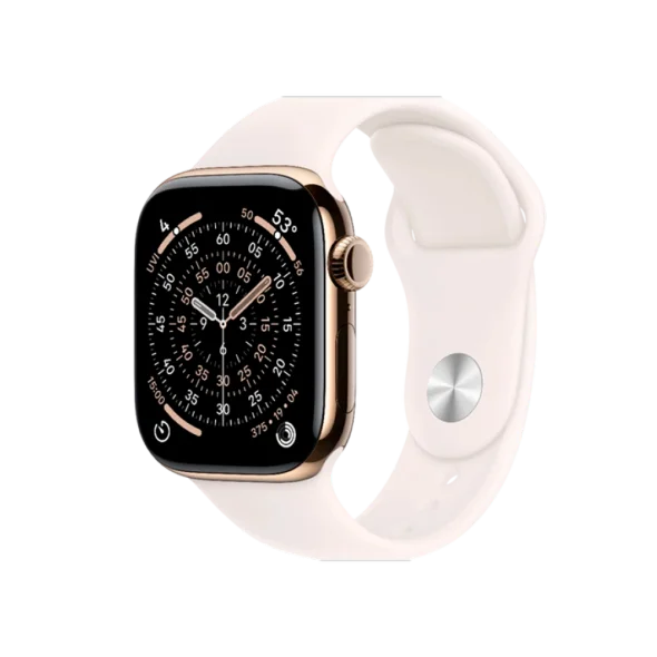 Смарт-годинник Apple Watch Series 11 GPS + Cellular 46mm Gold Titanium Case w. Light Blush Sport Band - M/L (MFD64) | магазин Apple Grokholsky.com — Фото 1