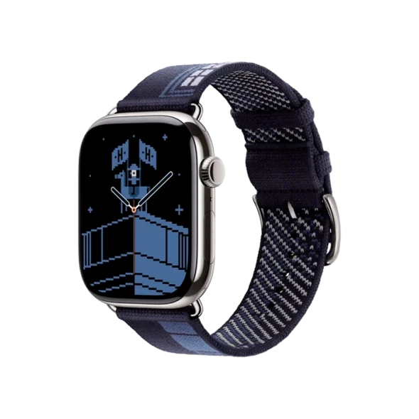 Смарт-годинник Apple Watch Series 11 GPS + Cellular 46mm Silver Tit. Case w. Hermes Bleu Nuit Faubourg (MGKY4+MGHD4) | магазин Apple Grokholsky.com — Фото 1