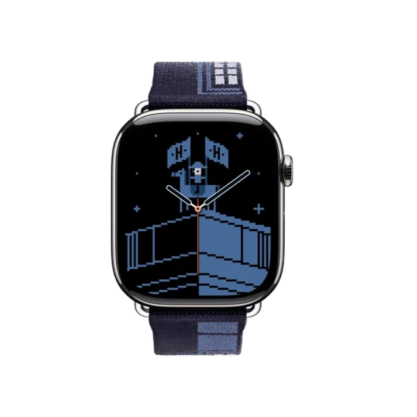 Смарт-годинник Apple Watch Series 11 GPS + Cellular 46mm Silver Tit. Case w. Hermes Bleu Nuit Faubourg (MGKY4+MGHD4) | магазин Apple Grokholsky.com — Фото 3